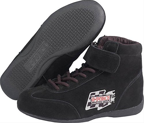 G-Force 0235120BK RaceGrip Black Size-120 Mid-Top Racing Shoes