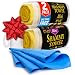 Premium Chamois Cloth for Car - 2 Pack - Mini Car Shammy (17 x 13 inches) - (Two Tubes + One Extra Shammy Towel for Car)