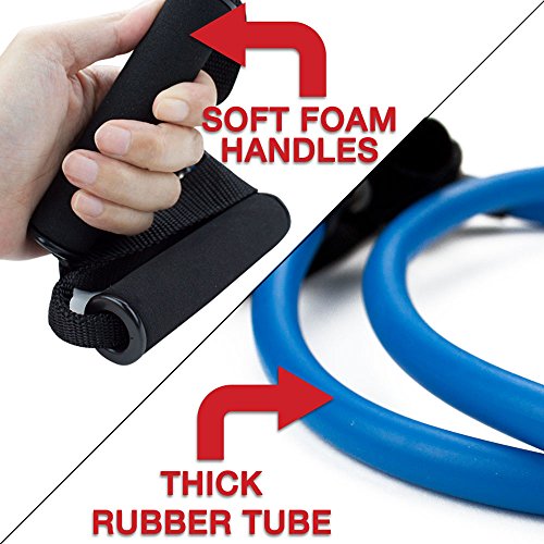 Crown Sporting Goods 4' Medium Tension (12 lb.) All-Purpose Exercise Resistance Band (Blue) - Thumbnail 5