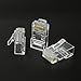 RJ45 CAT6 Connector Pass Through End Shielded Clear Ethernet 8P8C Modular Plug