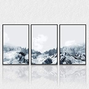 signwin 3 Piece Framed Canvas Wall Art Mountain...