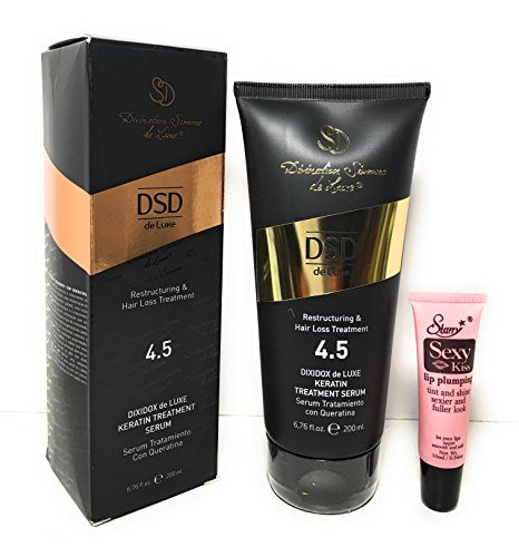 Divination Simone De Luxe Dixidox De Luxe (4.5) Keratin Treatment Serum 6.76oz”Free Starry Sexy Kiss Lip Pumpling 10 Ml”