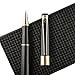 ZenZoi Executive Black Fountain Pen – Showtime Fine Nib Limited Edition Calligraphy Stylograph Pens, Includes Ink Refill Converter & Elegant Gift Box Case