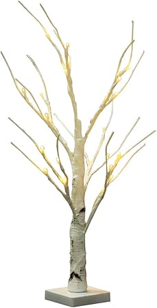 La Branche Blanche Chaude A Piles Durable Decoration Blanche Branche L Arbre Brindille Bouleau D Interieur Amazon Fr Cuisine Maison