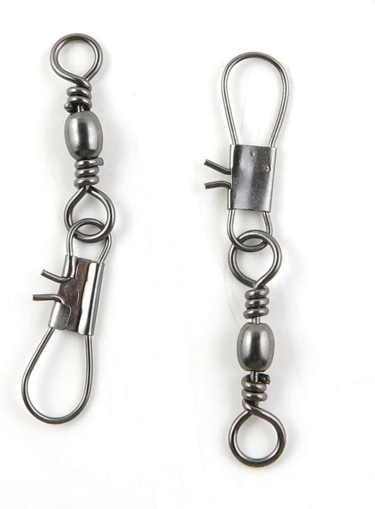 5 Pieces Fishing Swivel Tackle Fly Solid Clip Bulk Lots