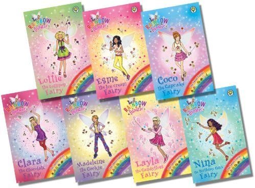 Rainbow Magic Sweet Fairies Collection - 7 Books RRP £34.93 (127: Lottie the Lollipop Fairy; 128: Esme the Ice Cream Fairy; 129: Coco the Cupcake Fairy; 130: Clara the Chocolate Fairy; 131: Madeleine the Cookie Fairy; 132: Layla the....)