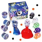 Joyjoz Halloween Slime Party Favor for Kids, Galaxy Slime Kits for Girls, Boys Non Sticky, Stress & Anxiety Relief, Wet, Super Soft Sludge Toy with Scary Skeleton Slime (6PCS) and Galaxy Slime (6PCS)