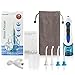 PECHAM Water Flosser Professional Cordless Dental Oral Irrigator - 3-Mode Rechargeable IPX7 Waterproof High Capacity Water Tank with 4 Jet Tips (Blue)