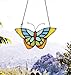 Makenier Tiffany Style Stained Glass Butterfly Window Hanging Sun Catcher