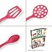 Silicone Cooking Utensils Starter Set, Set of 3, Red, Turner Spoon Spatula Plus Cooking Secrets Ebook