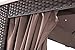 Sunjoy 12' x 10' Sonoma Wicker Gazebo, Large, Brown/Gold Trim