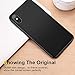 Humixx Ultra Thin iPhone Xs Case / iPhone X Case [Naked Texture] Minimalist PC Phone Cover with Anti-Scratch , Light Fit for Apple X/Xs 5.8 inch Black