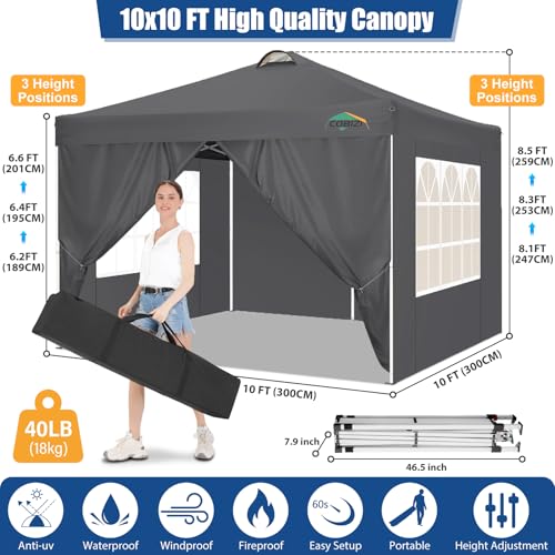 COBIZI 10x10 Pop Up Canopy Tent Review: Portable Gazebo with Removable Sidewalls image 26