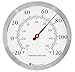 Bjerg Stainless Steel Outdoor Thermometer, 12 Inch, Round (Silver)