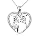 Angel caller Mother Daughter Jewelry Owl Necklace Sterling Silver Love Heart Mother and Child Owl Jewelry for Women Christmas Gifts for Her
