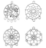32pcs Mix Style Alloy Dreamcatcher DIY Handmade Dream Catcher Net Charms Pendant Necklace Jewelry Accessories