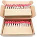 Mini Bubble Wands - Bubbles Party Favors Supplies for Boys and Girls- Birthday Party Decorations and Gifts for Children– Non-Toxic Prefilled Clear Mini Bottles – Red Stars (24 Pack)