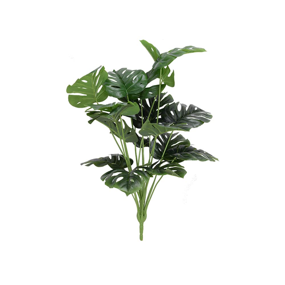 CURTEK Artificial Palm Plants 24.4'' Fake Palm Tree Tropical Jungle Plants Tropical Large Greenery Leaves Plants UV Resistant Plastic Plants,for Indoor and Outdoor Home Office Decor