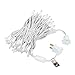 Novelty Lights 34ft Christmas String Lights, 100 Pure White LED Bulbs on White Wire, 4