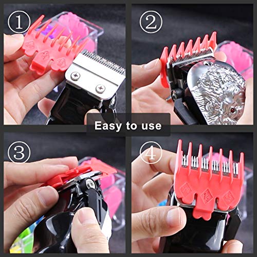 Professional Hair Clipper Guards Guide Combs,Hair Clipper Cutting Guides/Combs -From 1/16inch to 1inch, Compatible with Most Wahl Clippers