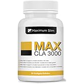 Maximum Slim CLA 3000 – High Purity Conjugated Linoleic Acid Softgels, 95% Active, Derived from Safflower Oil – Supports Meta