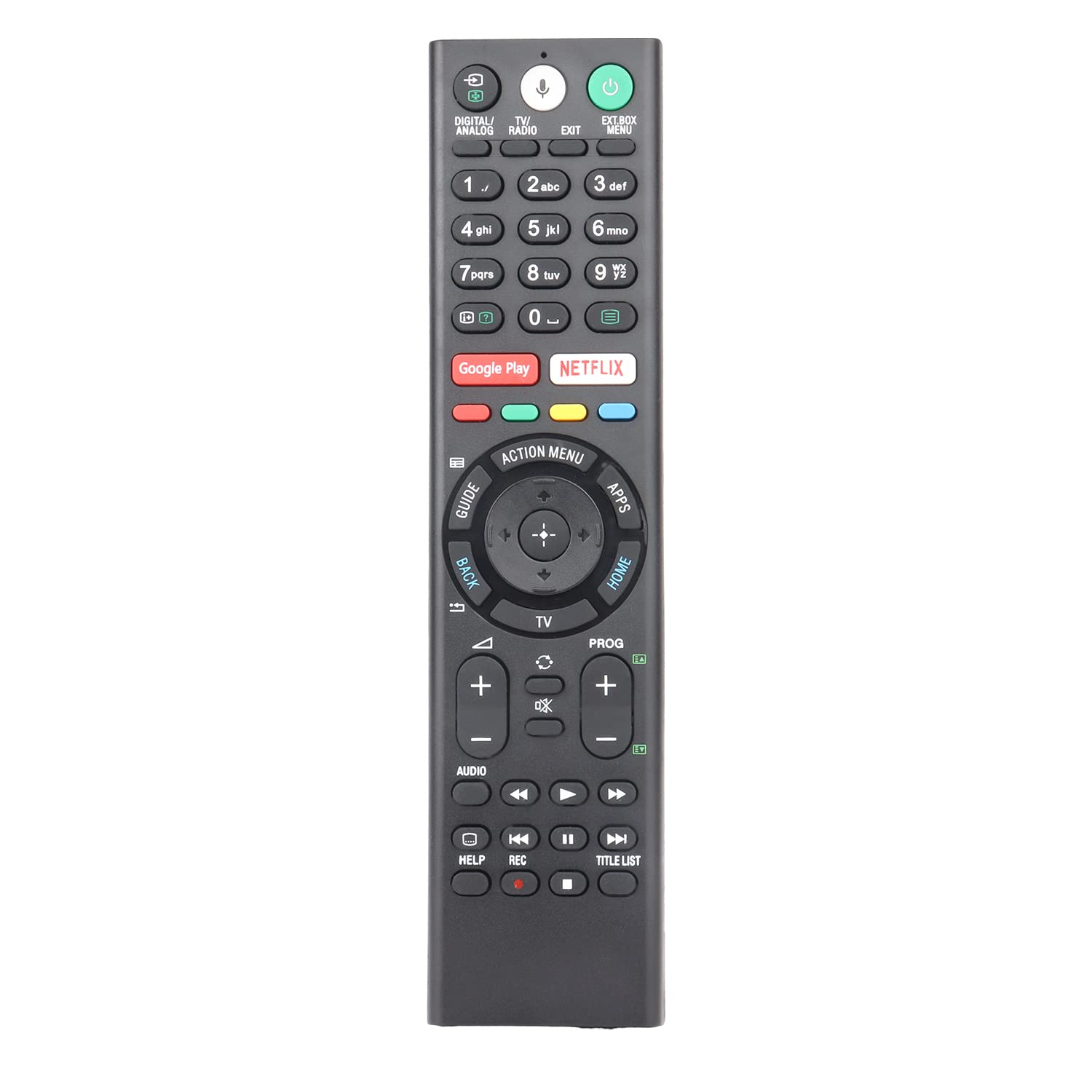 Voice Remote Control RMF-TX310E Compatible with Sony TV KD-43XF8096 KD-43XF7596 KD-43XE8096 KD-43XE8088 KD-43XE8077 KD-43XE80005 Controlller. hours of replacement with Google Play and Netflix Buttons