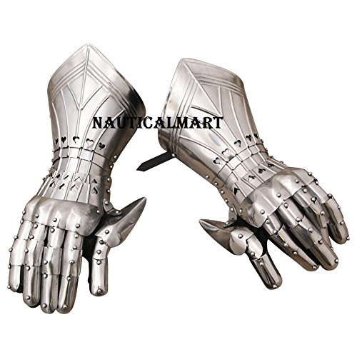 Armored Medieval Polished Knights Gauntlets By Nauticalmart