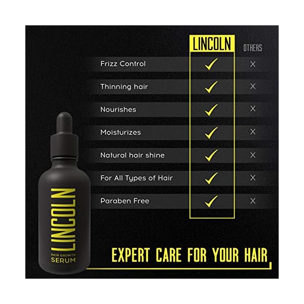 LINCOLN-Biotin-Hair-Growth-Serum-For-Men-Biotin-Hair-Serum-For-Hair-Loss-Thin-Hair-Treatment-Enriched-With-Hair-Vitamins-for-Growth-and-Hair-Loss-Natural-Hair-Loss-Treatment-For-Men-50-ml LINCOLN Biotin Hair Growth Serum - Hair Oil & Hair Serum, Providing Optimum Hair Care & Hair Growth Vitamins - Hair…