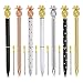 7 Pieces Pineapple Pens Ballpoint Pens - Beatiful Bling Metal Ballpoint Pen with Bonus 7pcs Ballpoint Pen Refills for Women,Co-workers,Kids,Girls