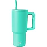 Simple Modern 30 oz Trek Tumbler with Handle and Straw Lid | Cup Holder Friendly Insulated Stainless Steel Travel Mug | Tropical Wave