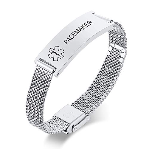 VNOX PACEMAKER Medical Alert Bracelets for Men Women Kids with