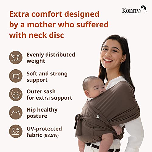 Konny Baby Wrap Carrier, HassleFree Moisture Wicking and Breathable