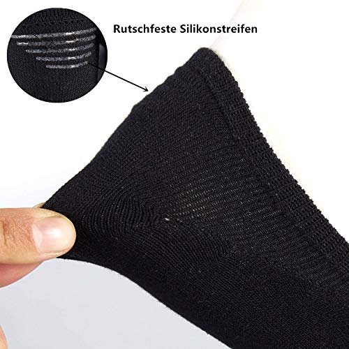 Falechay-Sneaker-Socken-Damen-Herren-Fuesslinge-Footies-8-Paar-Kurze-Grosses-Silikonpad-Verhindert-Verrutschen-Unsichtbare