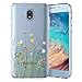 Unov Case for Galaxy J3 2018 Clear Design Slim Protective Soft TPU Bumper Embossed Pattern Cover Galaxy J3 Achieve Star Express Prime 3 V 3rd Gen (Flower Bouquet)