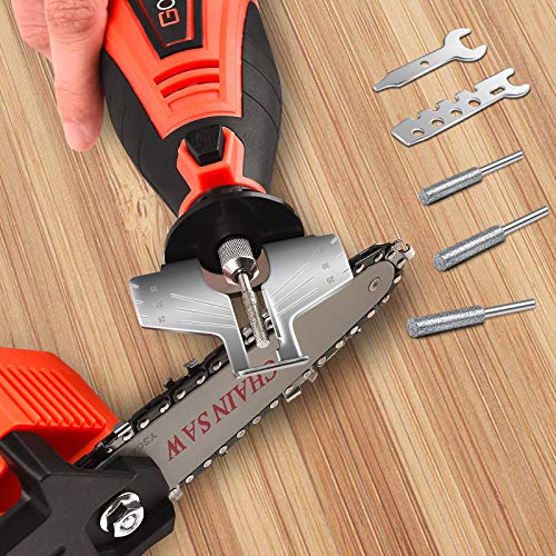 GOXAWEE Chainsaw Sharpener Kit 180W Power Chain Saw Sharpen Tool Set