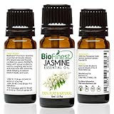 BioFinest Jasmine Essential Oil - 100% Pure Undiluted - Therapeutic Grade - Premium Quality - Best For Aromatherapy, Deep Sleep, Stretch Marks and Dry Skins - FREE E-Book (10ml)