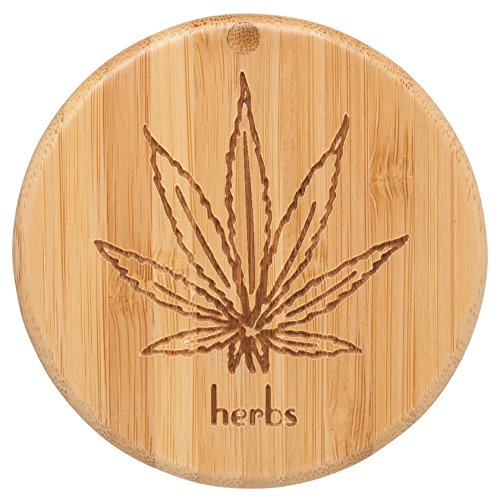 Totally Bamboo Eco-Friendly Herb Storage Box, Leaf with 