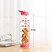 32oz Straw Water Bottles, Large Infused Fruit Water Infusion Bottles Time Markings, BPA Free Leak Proof Sport Travel Water Bottle with Measurements, Office Detox Infuser Tritan Drinking Bottle, Pink