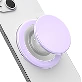 Grippopso for Magsafe Phone Grip, Magnetic Phone Grip Holder, Magnetic Collapsible Expandible Mobile Phone Grips Stand Holder for iPhone 17 16 15 14 13 12 Series, Transparent Purple