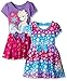 Disney Little Girls' 2 Pack Elsa Frozen Dresses, Purple, 6X