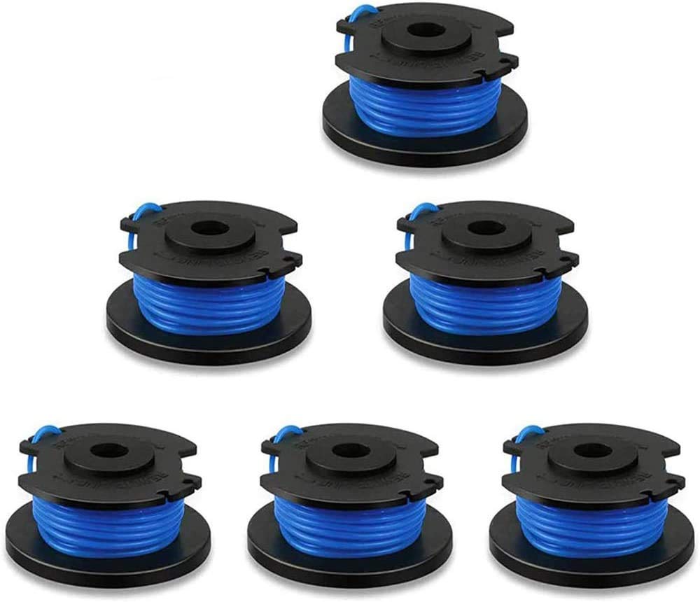 CDIYTOOL String Trimmer Replacement Spool Line, 0.065" Autofeed Replacement Spools for Ryobi One+ AC14RL3A 18V, 24V, 40V, Cordless String Trimmer Weed Eater Spools Line (6 Pack Spools)