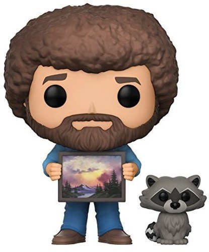 Funko Pop TV Bob Ross with Raccoon (Styles May Vary) Collectible Figure