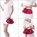 BMC Fuchsia Floral Embellished Sheer Chiffon Exterior Kissing Lock Clasp Resin Handle Framed Party Clutch - Evening Out Collection