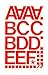Chartpak Vinyl Helvetica Style Letters Letter & Number, 2 Inches High, Red (01052)