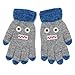 Flammi Kids Winter Knit Gloves Cartoon Robot Full Finger Gloves