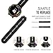 HWHMH 1PC Replacement Silicone Bands With 2PCS Pin Removal Tools For Garmin Forerunner 220/230/235/620/630 (No Tracker, Replacement Bands Only) (Black/Yellow)