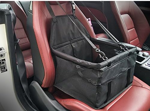 Pet Booster Seats Car Seat Cover Pet Carrier Car Travel Accessories Waterproof Non-Slip Bag for Pets (Black)