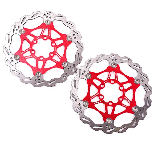 160mm Floating Disc Brake Rotor with 6 Bolts Stainless Steel Bicycle Rotors Fit for Road Bike, Mountain Bike, MTB, BMX (Stainless Steel, 1pcs) - Thumbnail 4