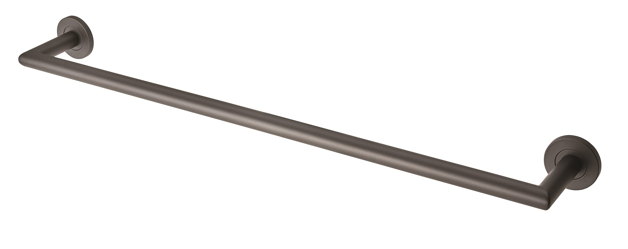 Carlisle Brass LX22MB Stainless Steel Single Mitred Towel Rail (600MM C/C), Matt Black