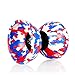 Harlequin Diabolos Set, Metal Diabolo Sticks, Diablo String & Bag (Blue, Red & White)